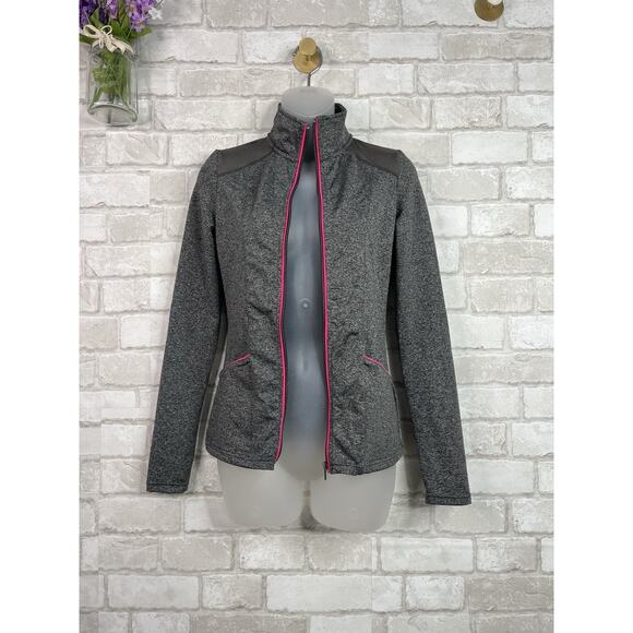 Energie Gray Athletic Full Zip Jacket Pink Zipper - Picture 9 of 11